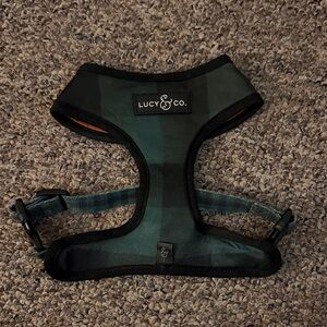 Lucy & Co. Green Plaid Dog Harness